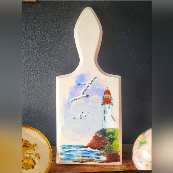 Hand-painted Lighthouse Cutting Board - Picture 1 of 4